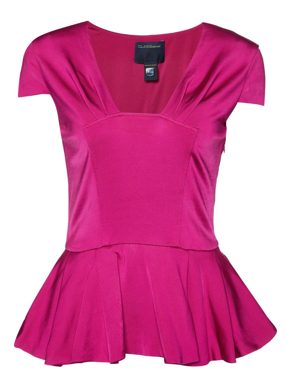 Flared peplum top - Pink