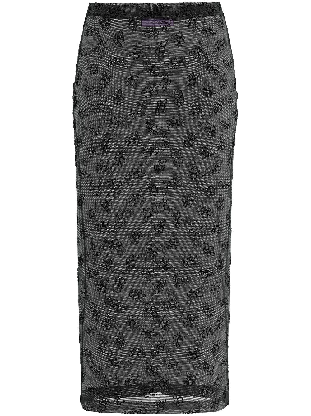 The Overskirt semi-sheer skirt - Black