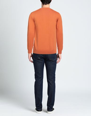 Man Sweater Orange Size 36 Cotton