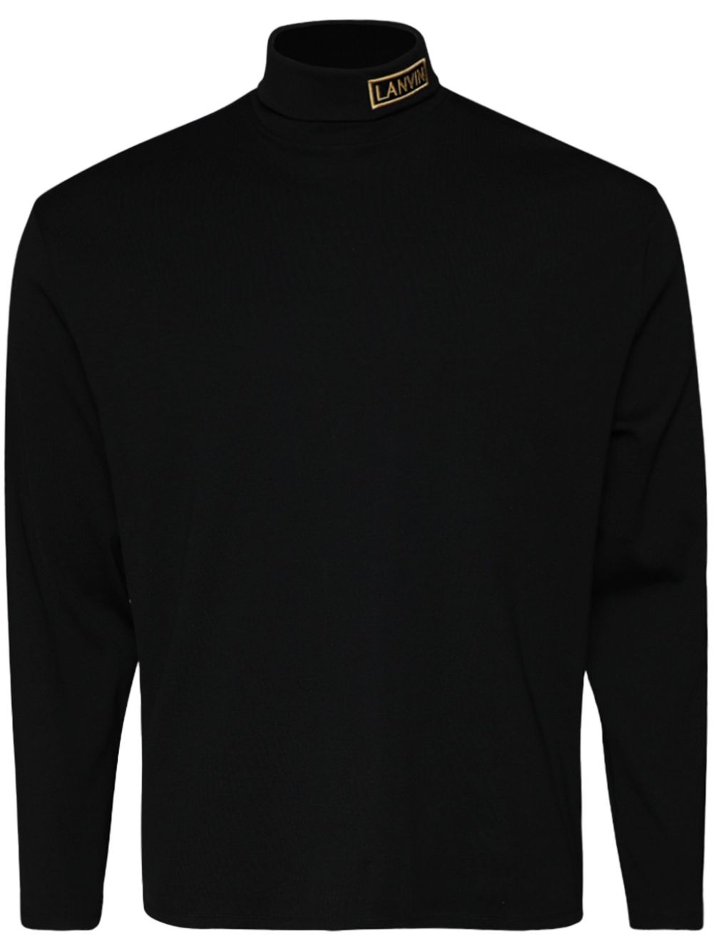Logo-appliqué cotton jumper - Black