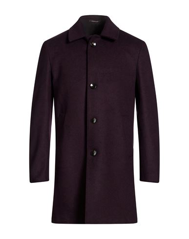 Man Coat Plum Size 38 Virgin Wool, Cashmere