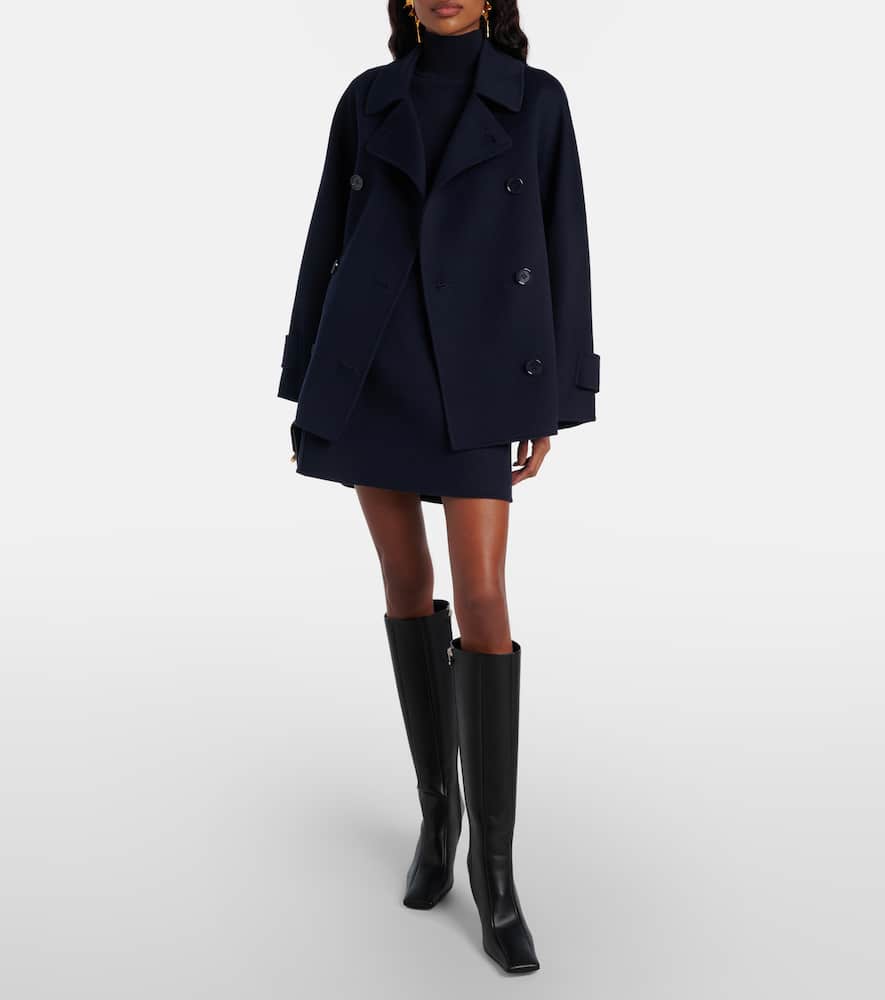 Louise belted double-breasted virgin wool jacket