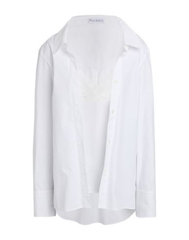 Jw Anderson Woman Top White Size 6 Cotton, Polyester, Nylon