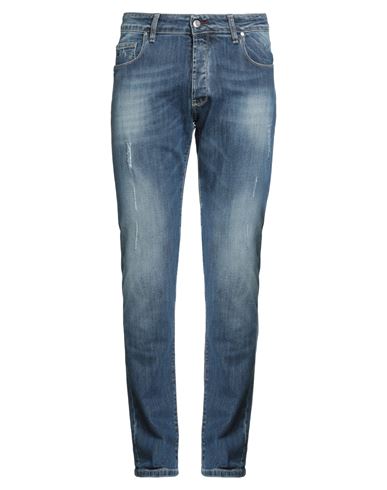 Man Jeans Blue Size 28 Cotton, Elastane