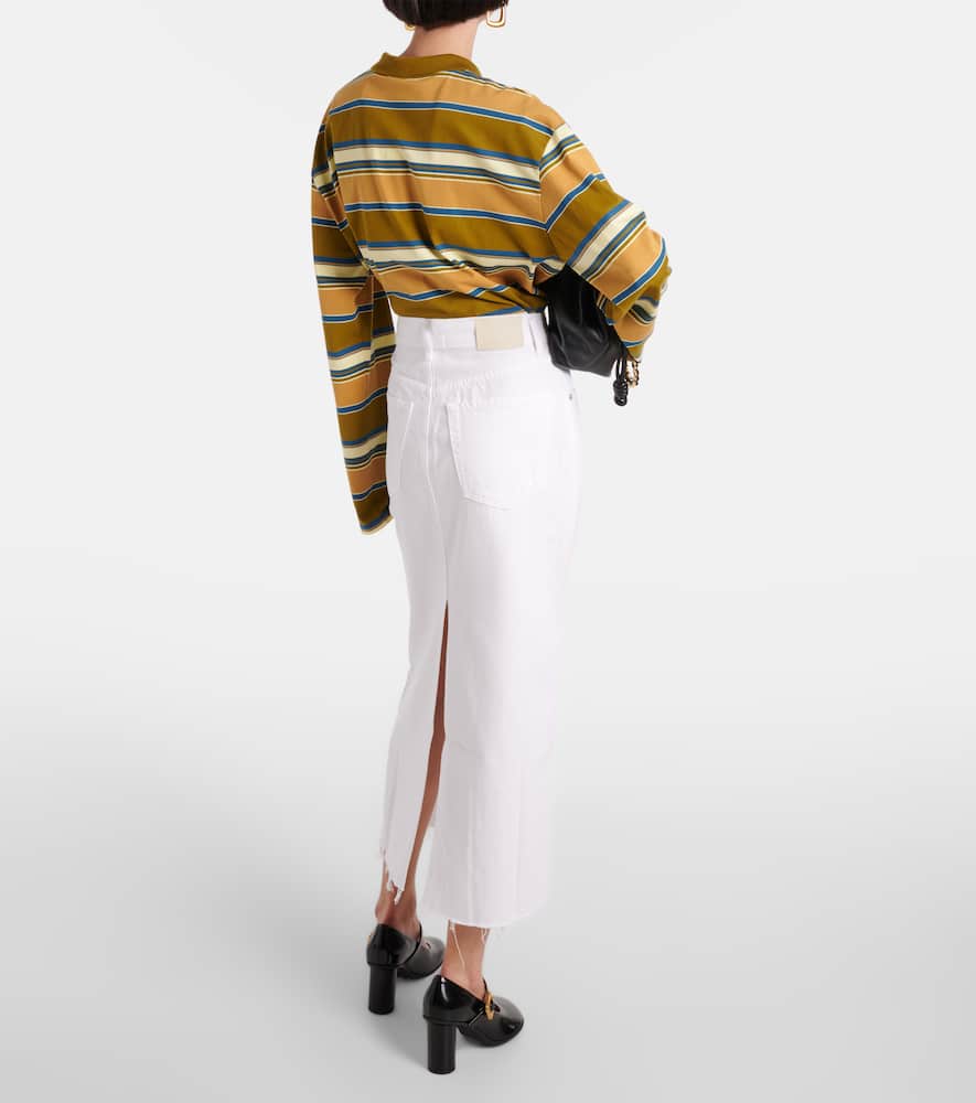 Circolo Reworked denim maxi skirt