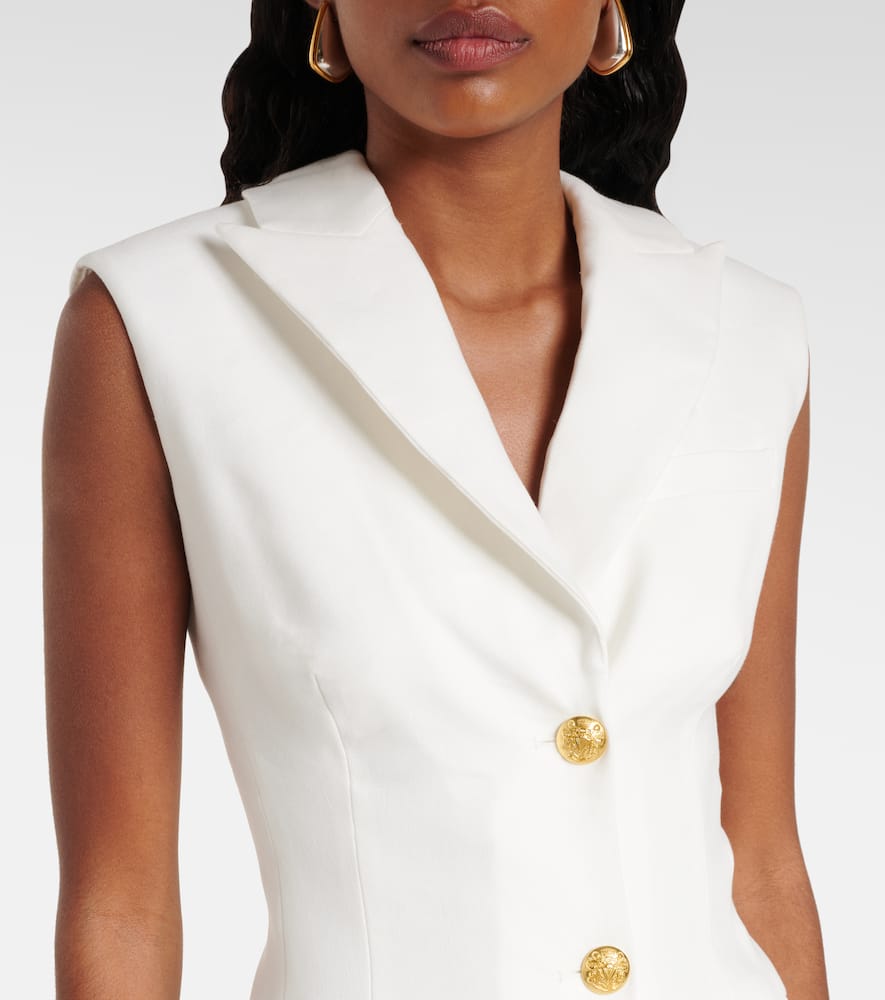 Fairfax linen-blend minidress