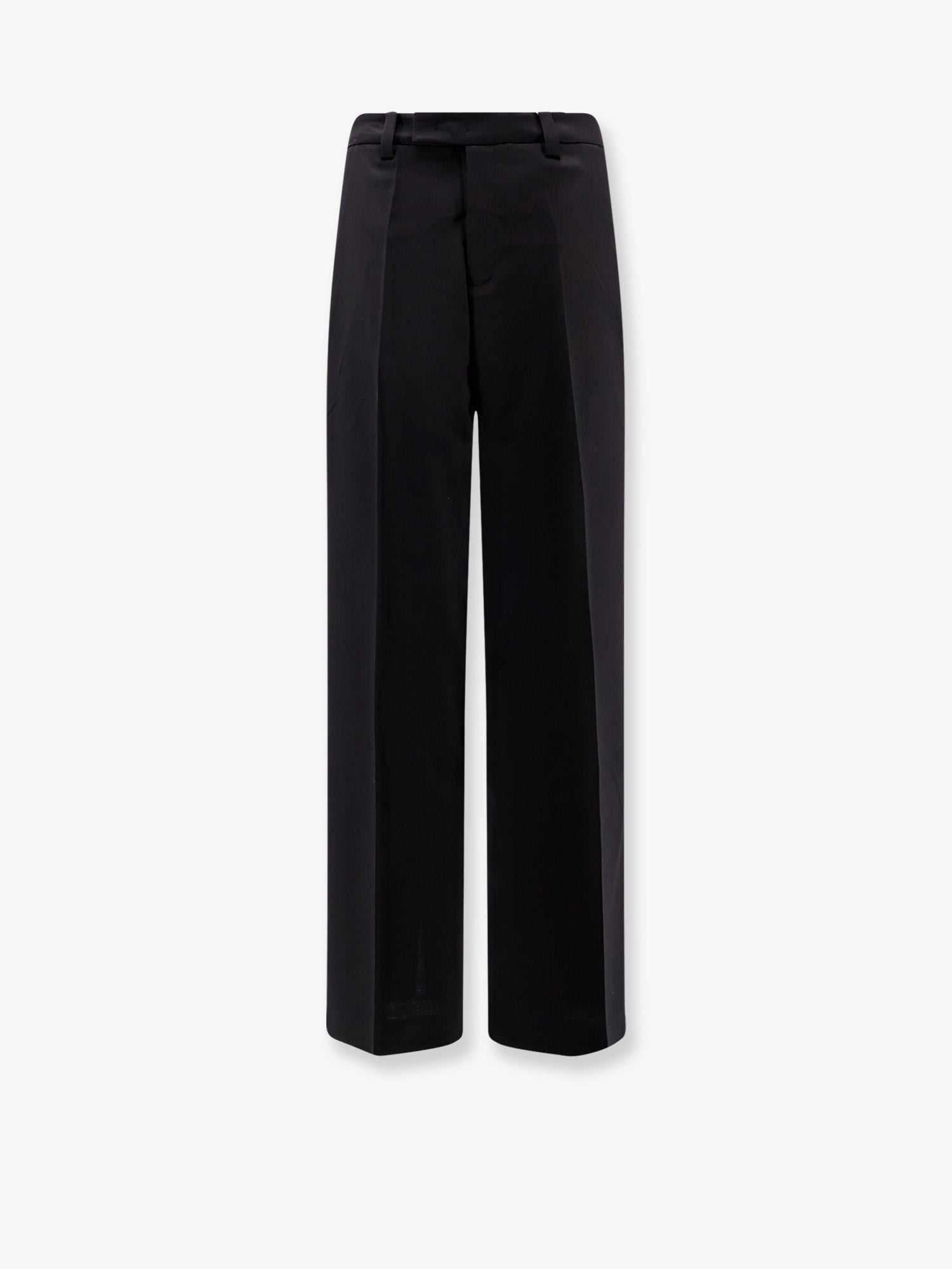 Wool Blend Trousers — Black