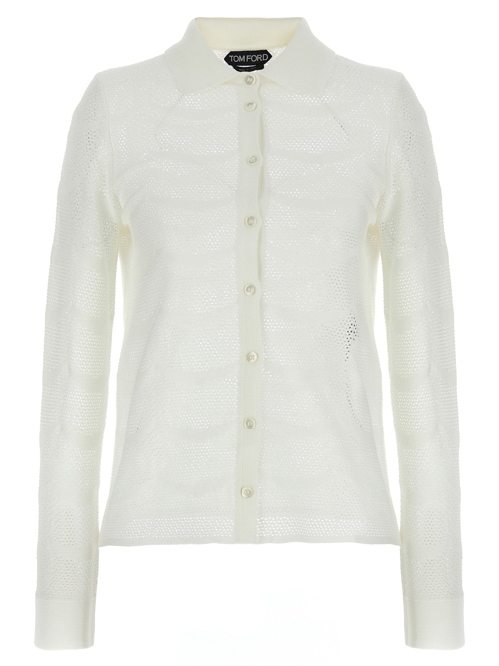 Openwork Crochet Cardigan — Cream