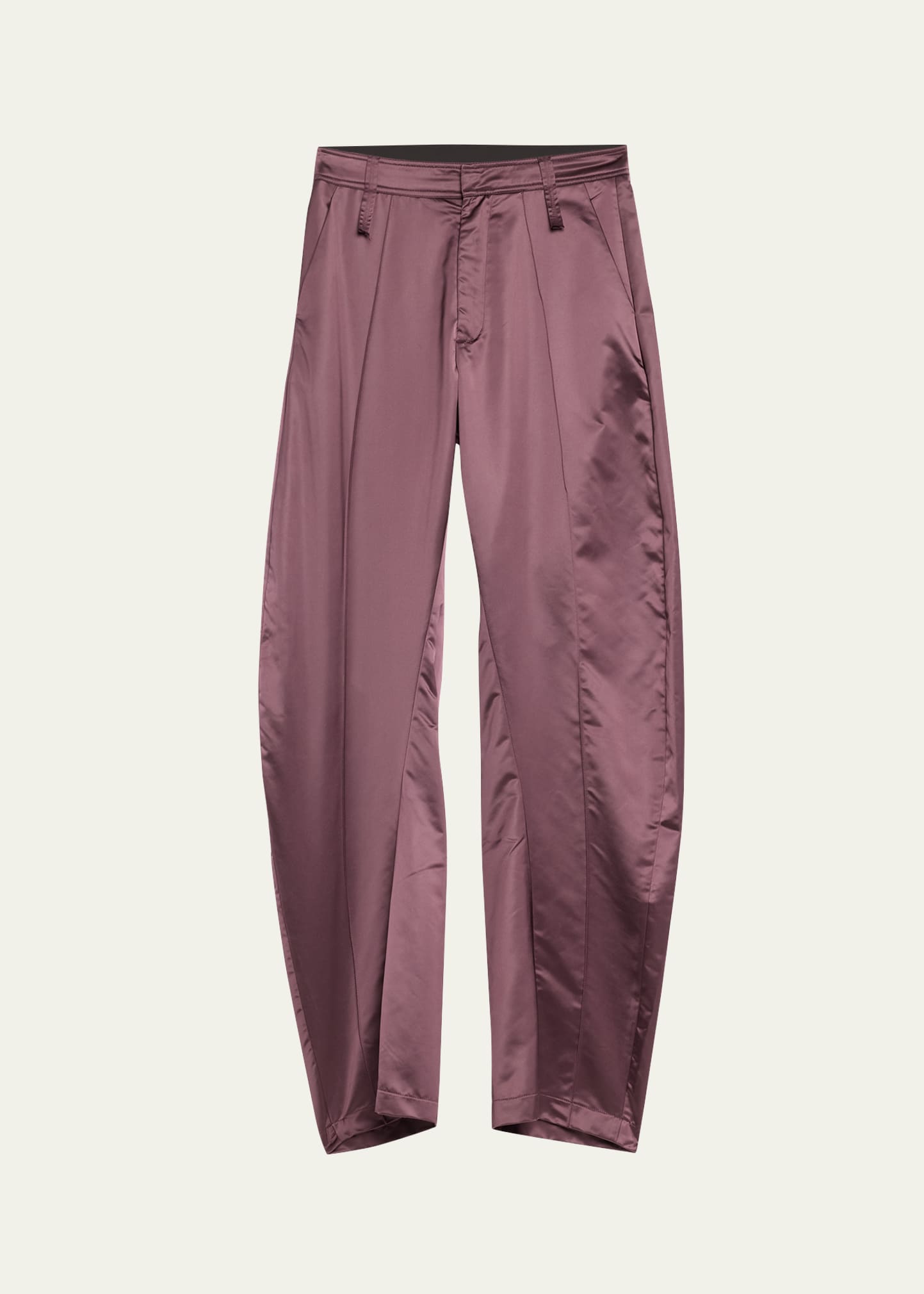 Men's Curved Satin Pants