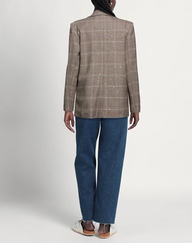 Woman Blazer Brown Size 10 Polyester, Viscose, Elastane