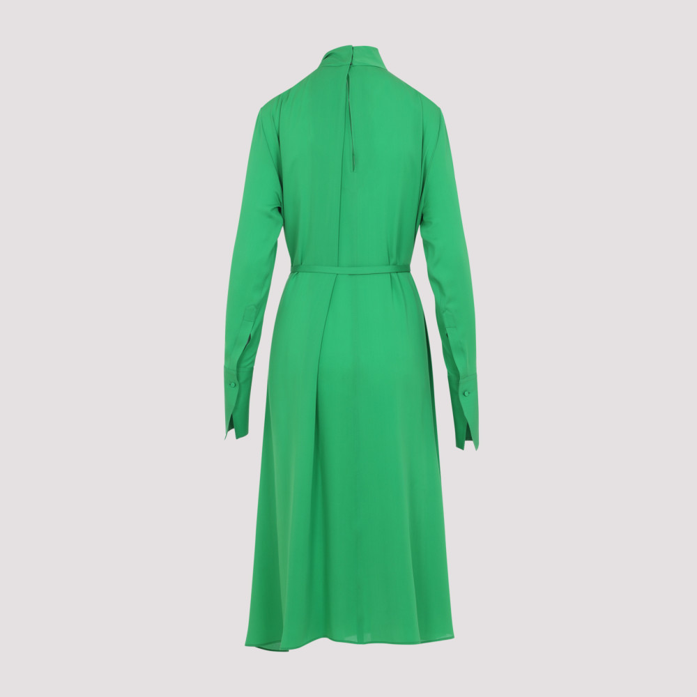 Washed Silk Midi Dress