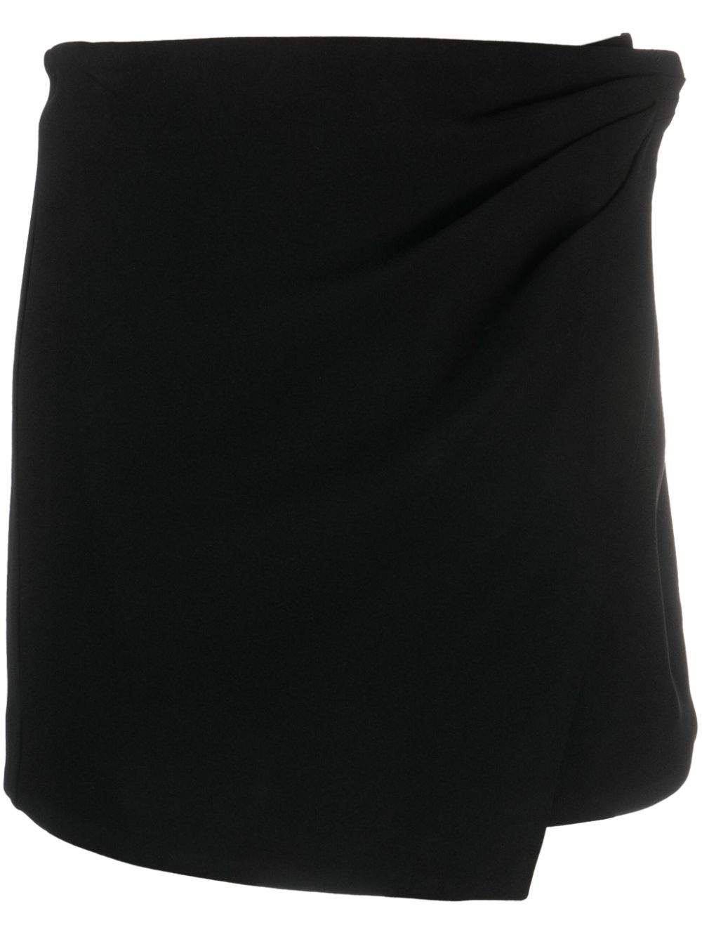 Crystal-embellished asymmetric miniskirt - Black
