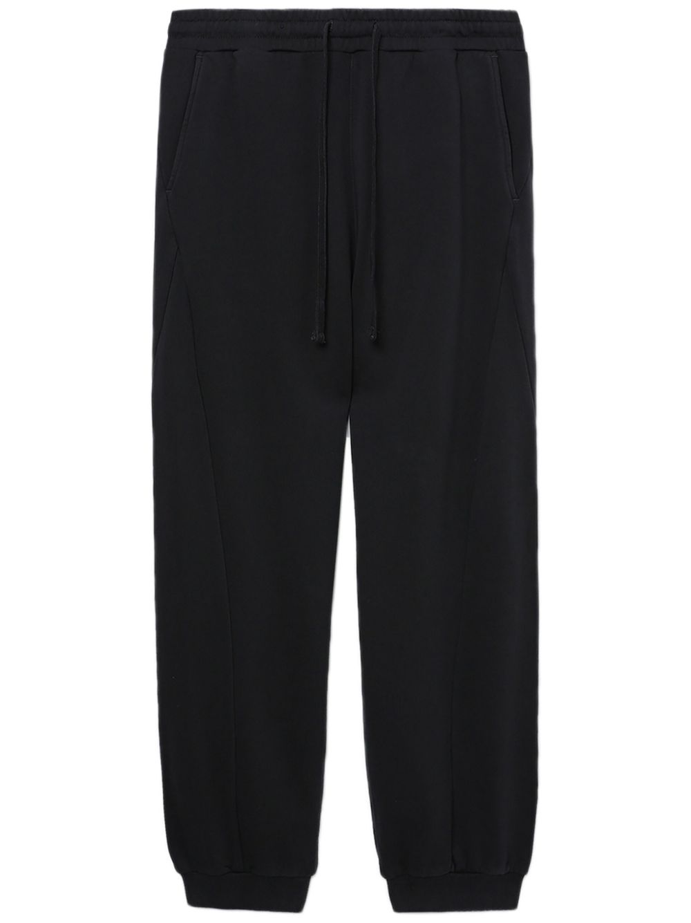 Drawstring-waist cotton track pants - Green