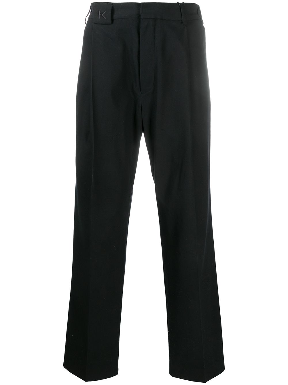 Straight-leg tailored trousers - Black