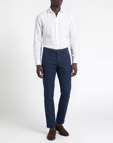 Man Pants Navy Size 30 Cotton, Elastane