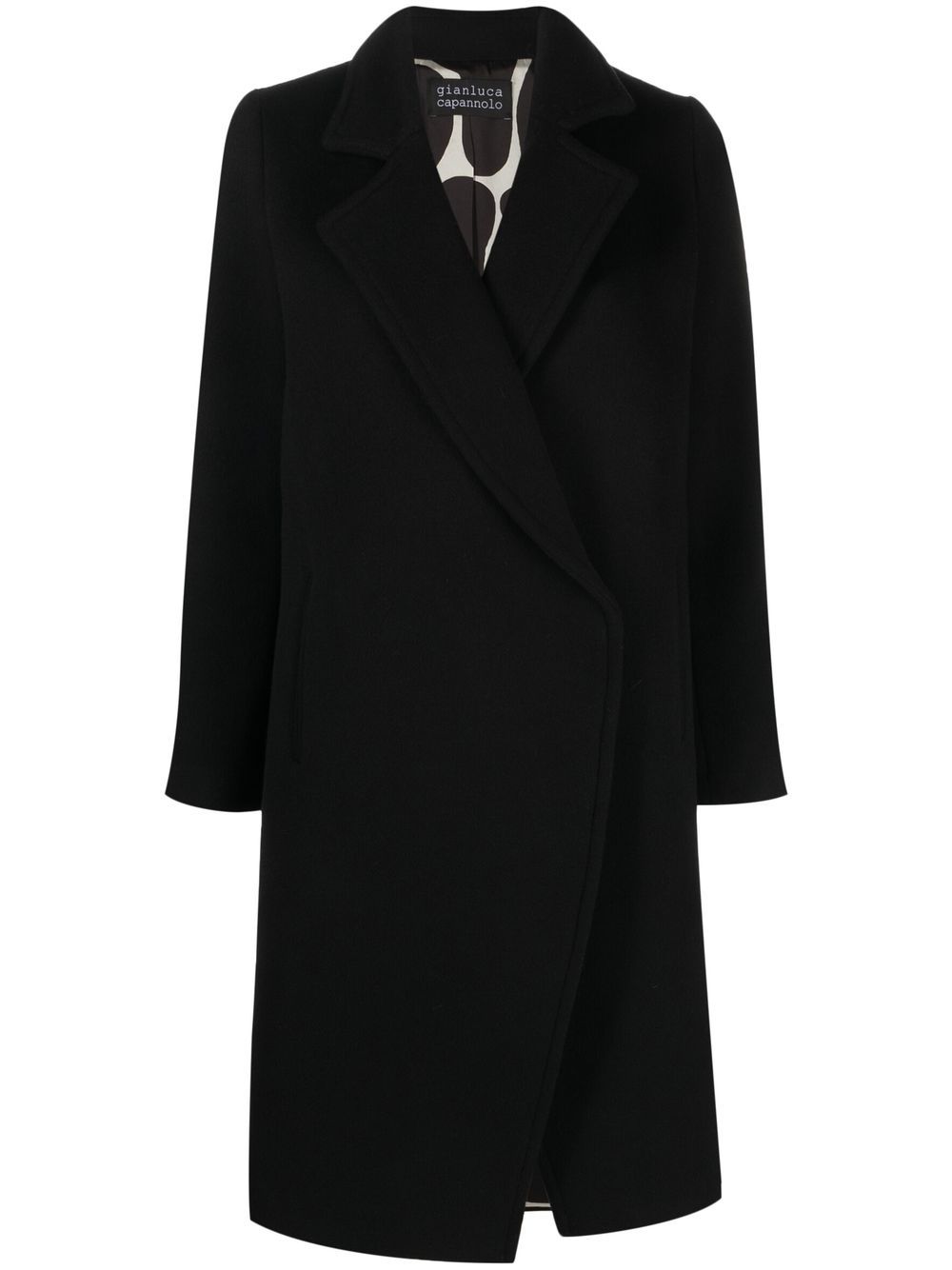 Double-breasted tailored coat - Black