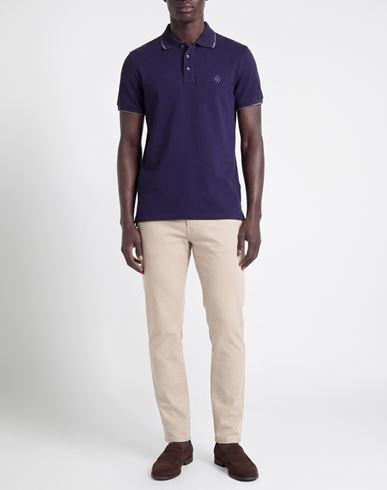 Jacob Cohёn Man Polo shirt Purple Size XL Cotton, Elastane