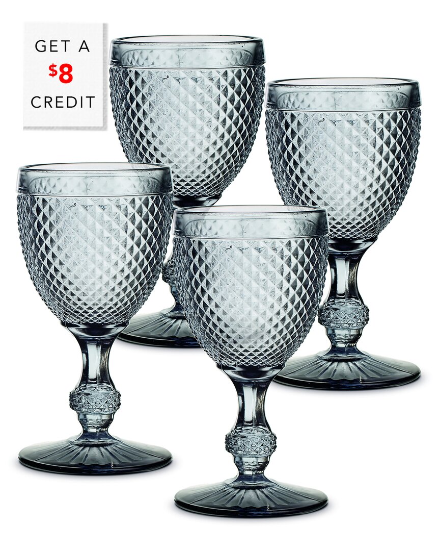 Bicos Grey Water Goblets (Set Of 4) with $8 Credit