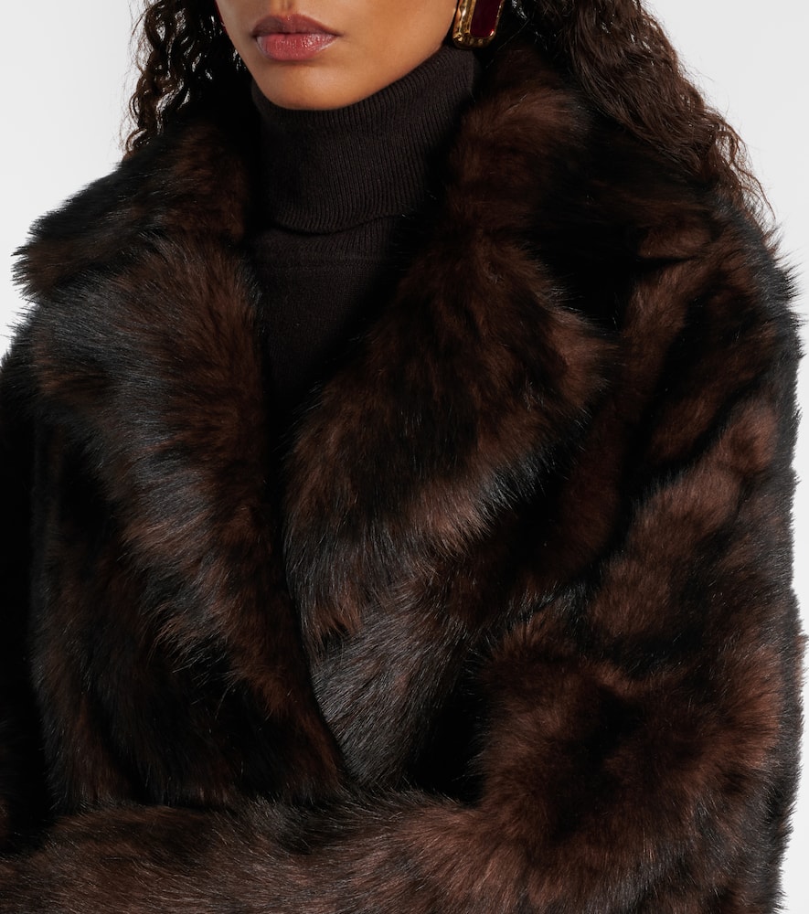 Uma shearling wrap coat