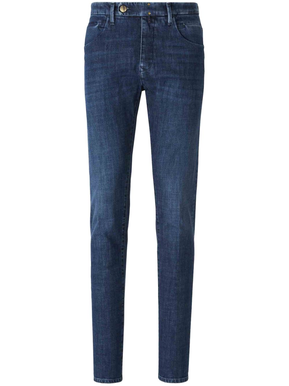 Twill-weave straight jeans - Blue