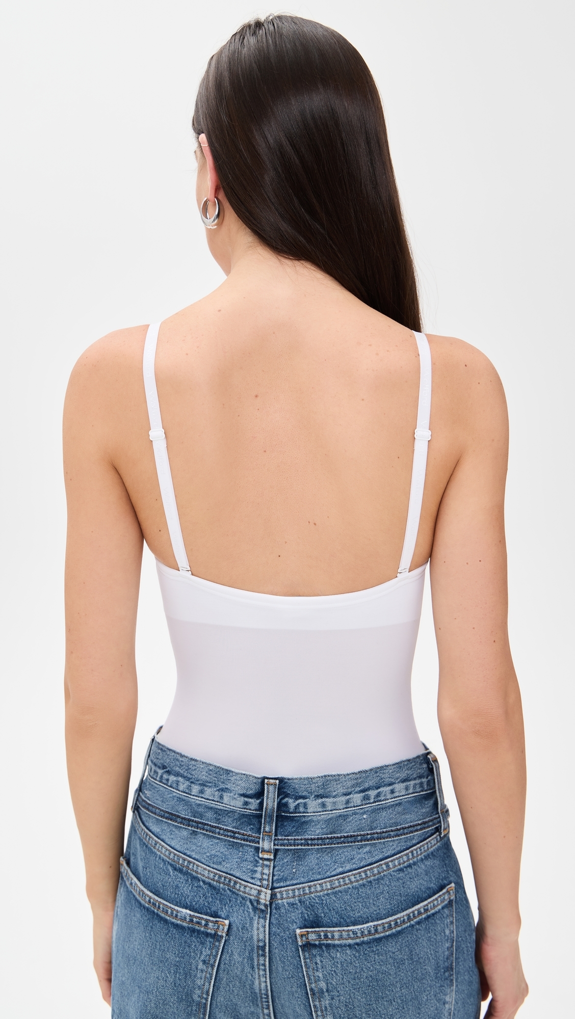 Forming String Thong Bodysuit White XSA