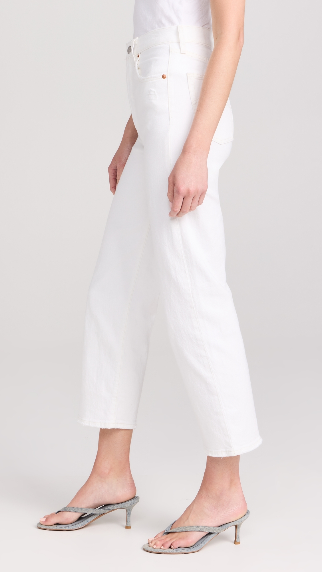 Ribcage Straight Ankle Jeans Cloud Over