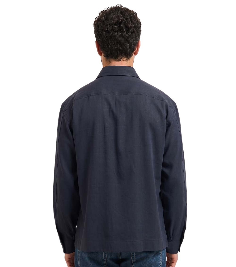 Navy Blue Solid Shirts