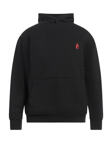 Man Sweatshirt Black Size S Cotton