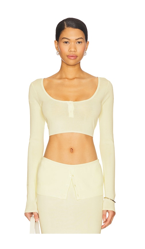 LIONESS Amour Crop Top in Lemon. -  XS also in L, M