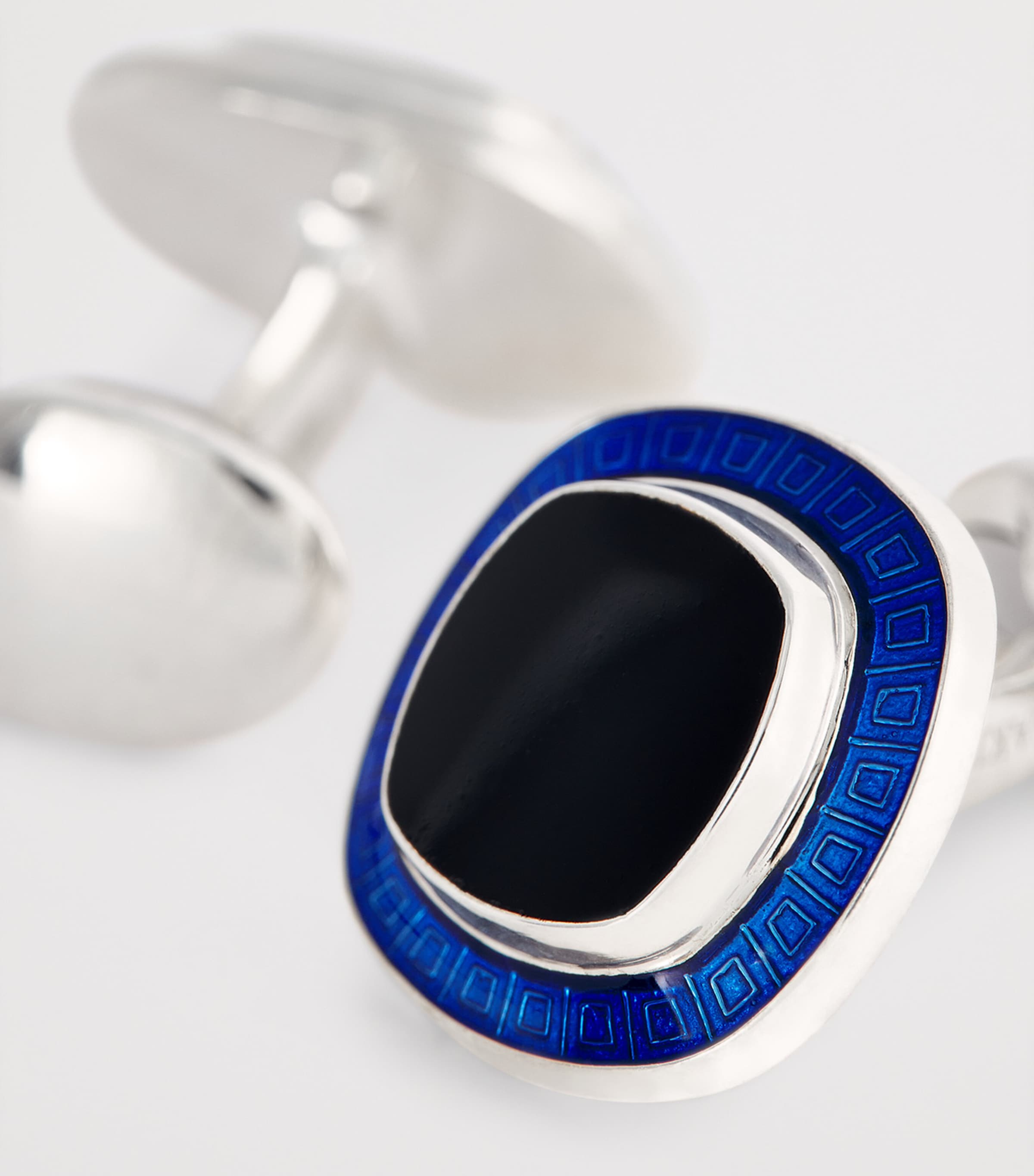 Deakin & Francis Sterling Silver Enamel Cufflinks