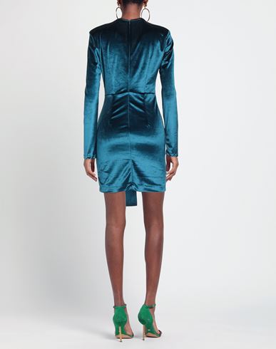 Woman Mini dress Deep teal Size 8 PES, Elastane