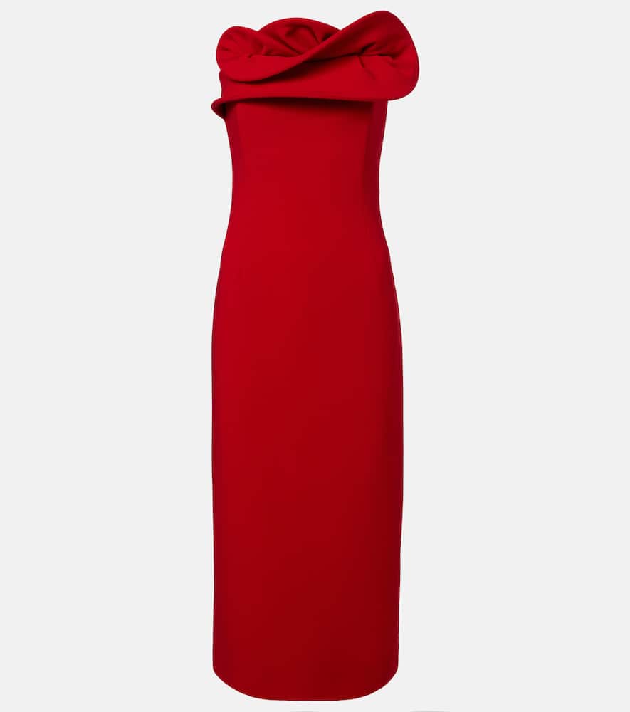 Wool-blend bustier dress