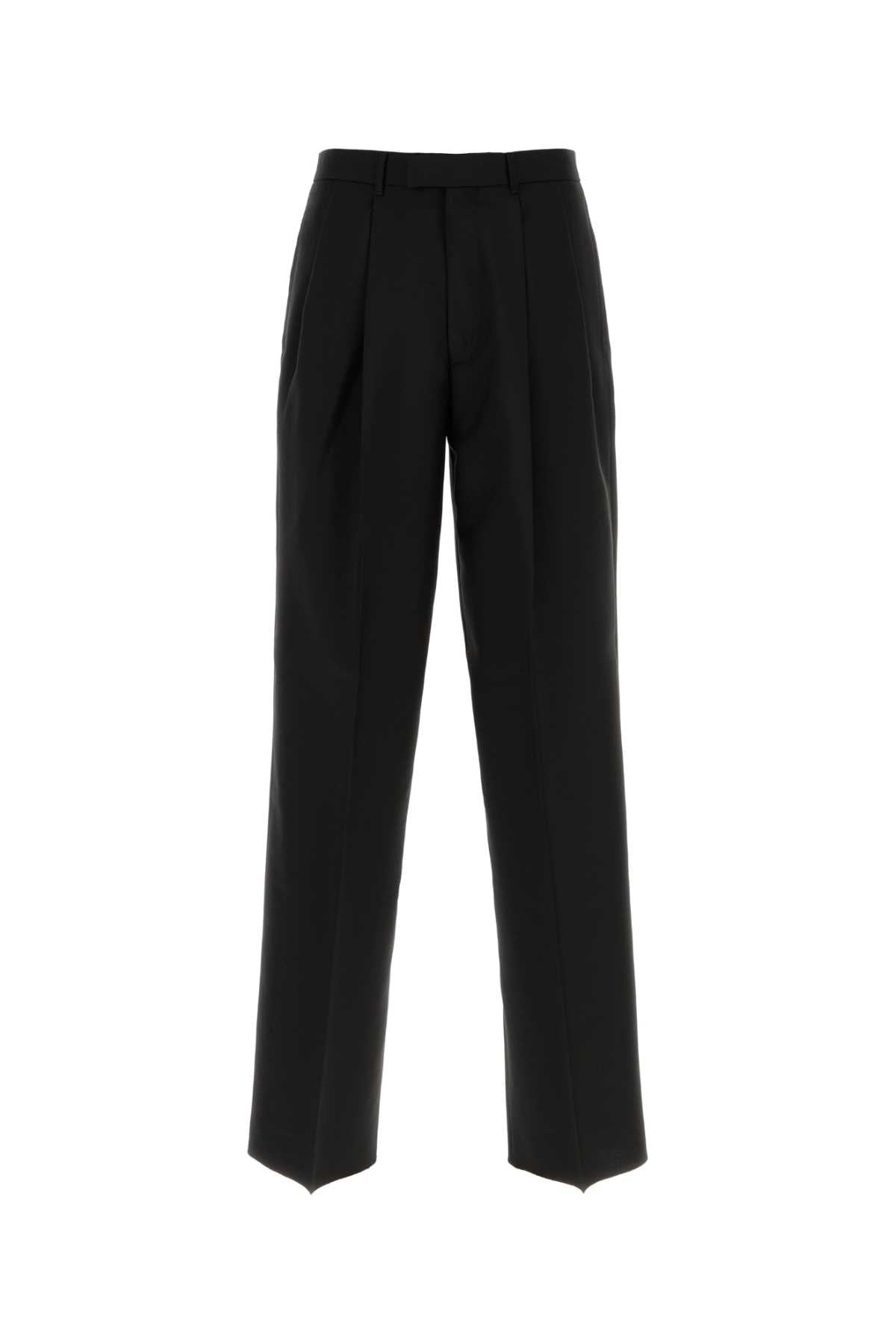 Wool Mohair Trousers — Black