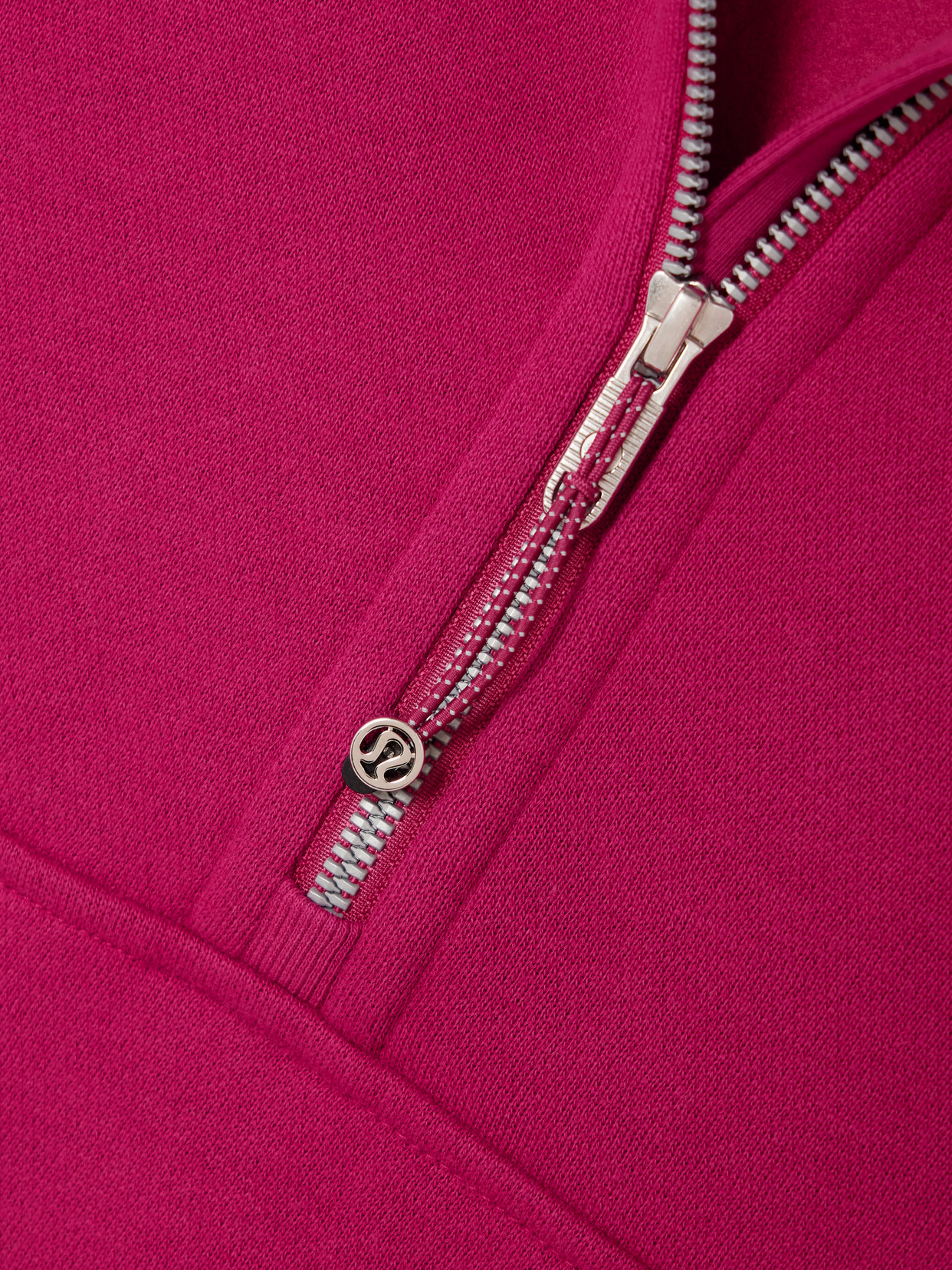 Scuba Cropped Cotton-blend Half-zip Hoodie - Pink