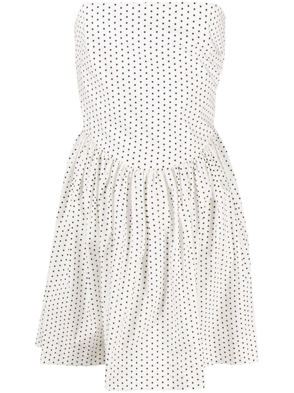Hannah polka dot-print minidress - White