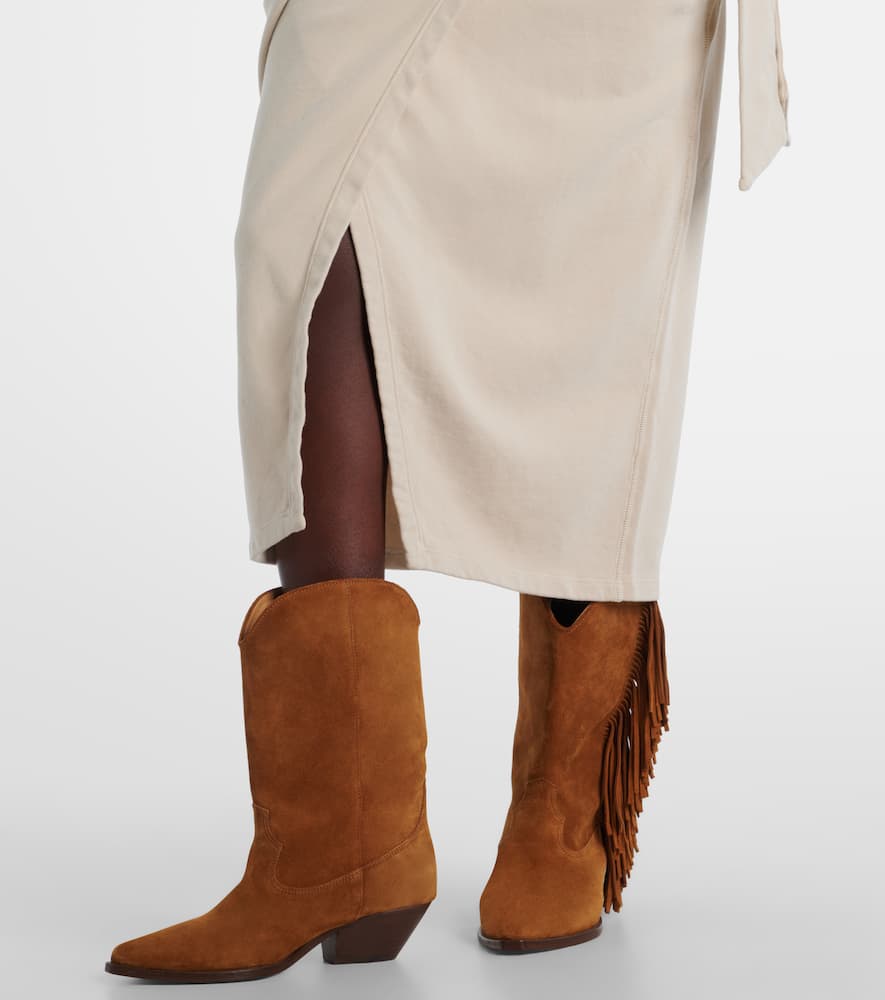 Draped cotton jersey sweatshirt dress