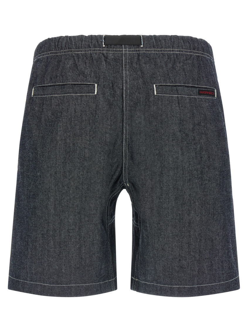 Blue Japanese Chambray Bermuda Shorts