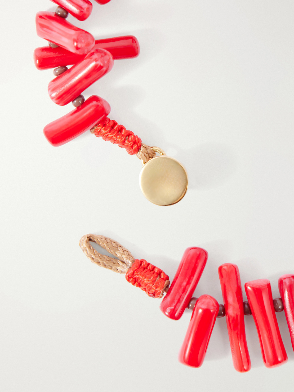 The Coral Branch Beaded Bracelet - Red