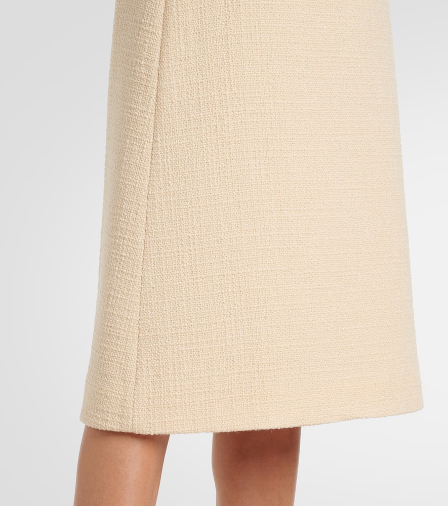 Mossi wool-blend tweed midi skirt