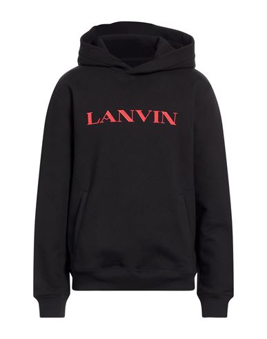 Man Sweatshirt Black Size L Cotton