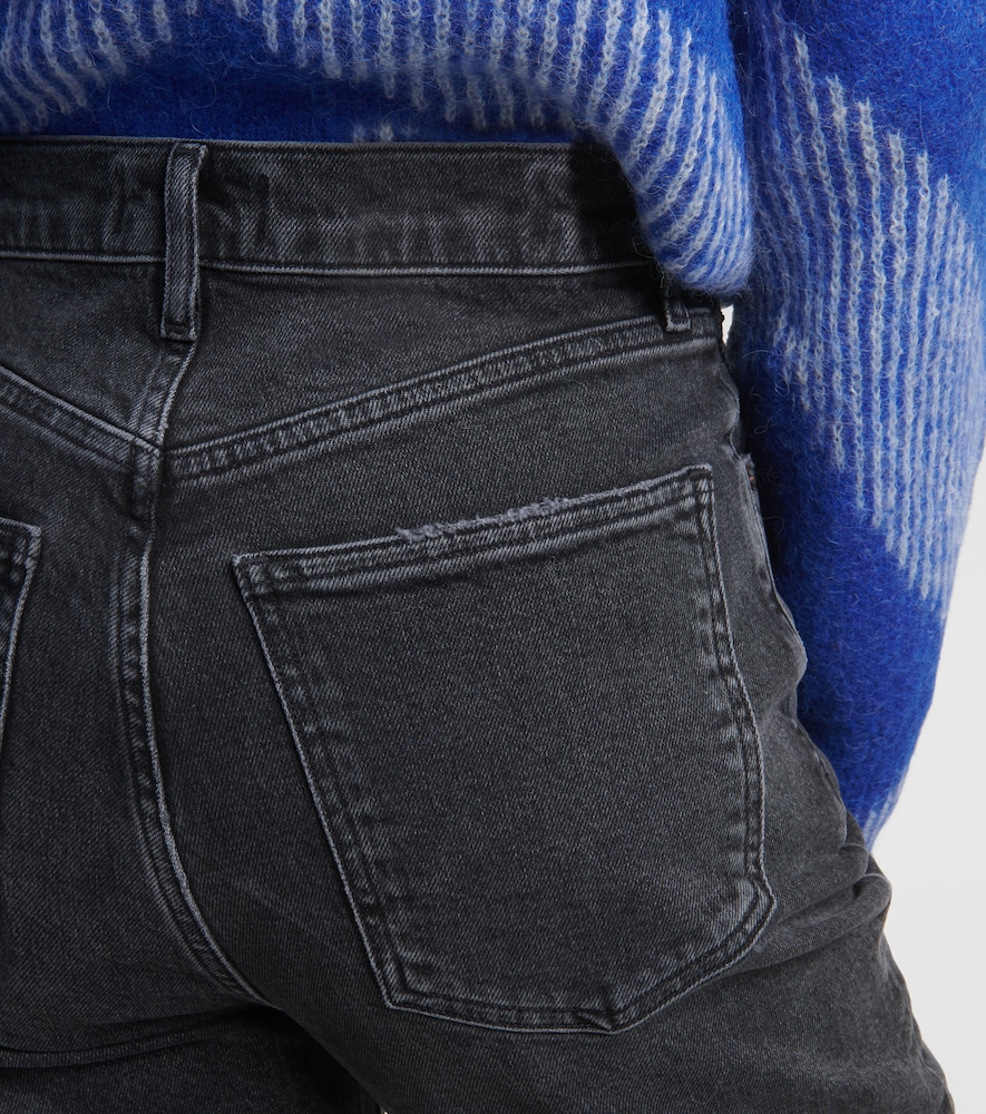 Stovepipe high-rise slim jeans