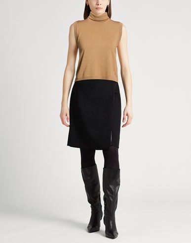Woman Turtleneck Brown Size 4 Merino Wool