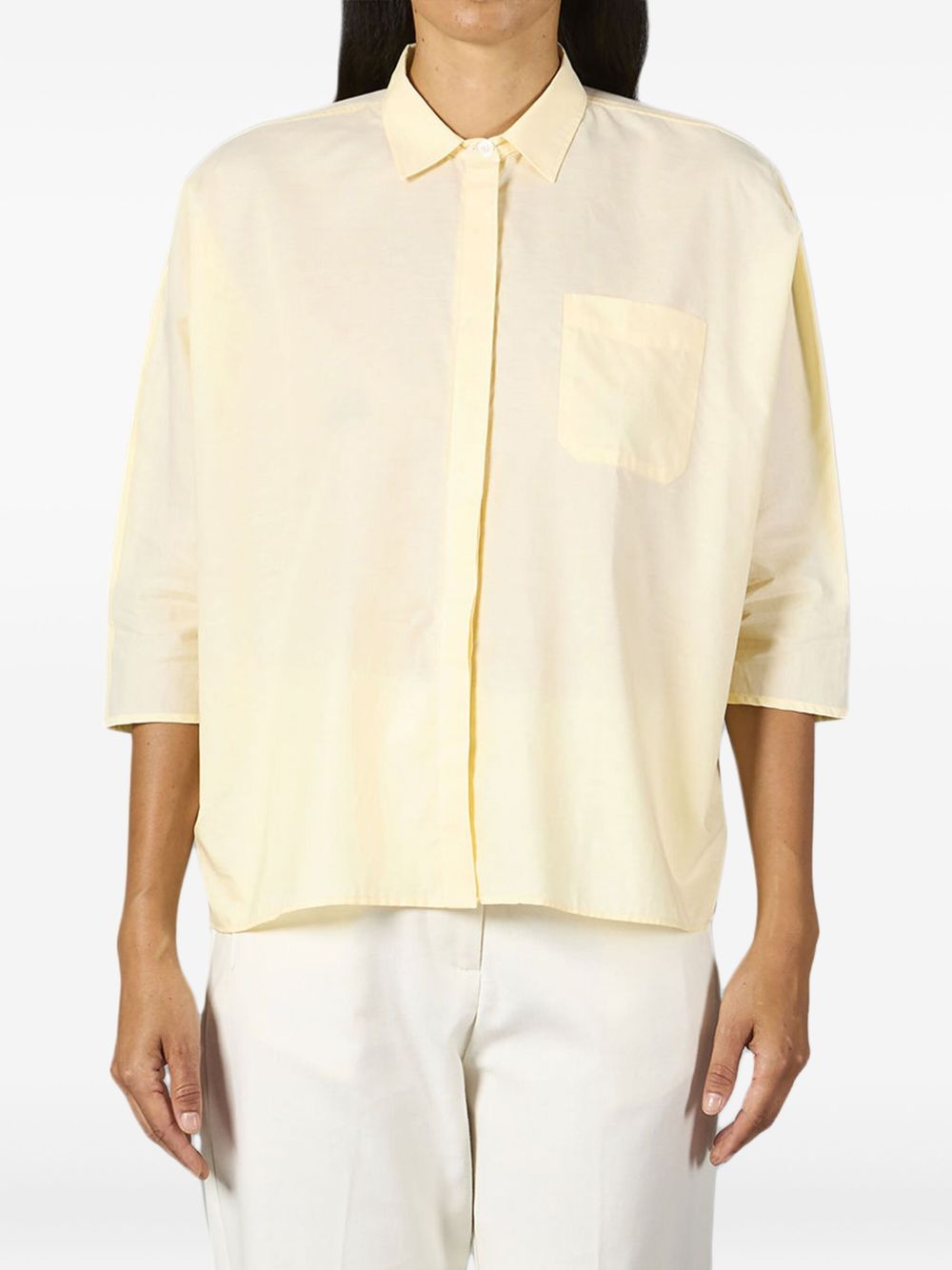 Cruna cotton-blend shirt - Blue