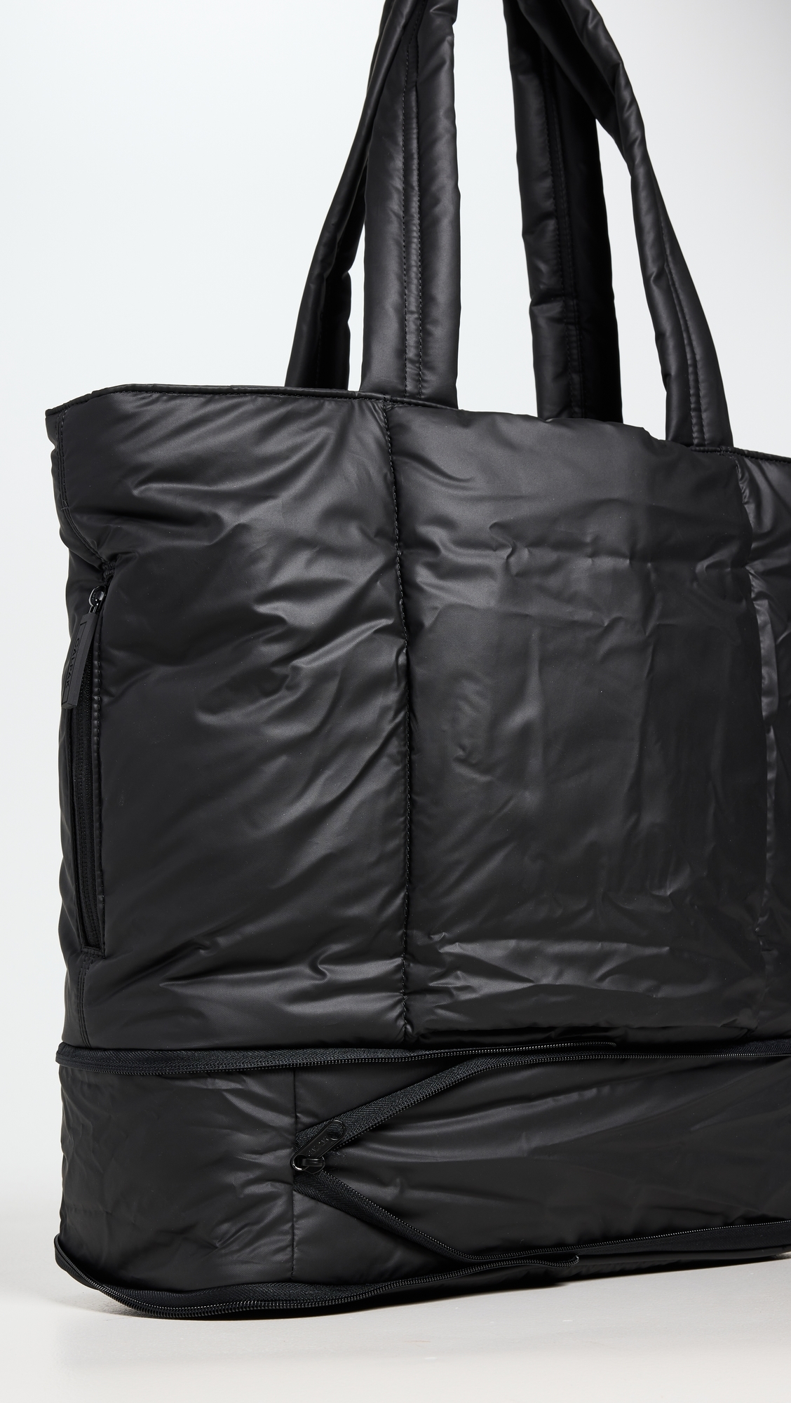 Luka Expandable Laptop Tote Bag Matte Black One Size