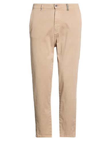 Man Pants Beige Size 30 Cotton, Elastane