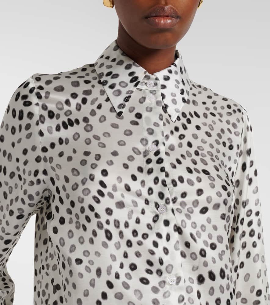 Printed satin blouse
