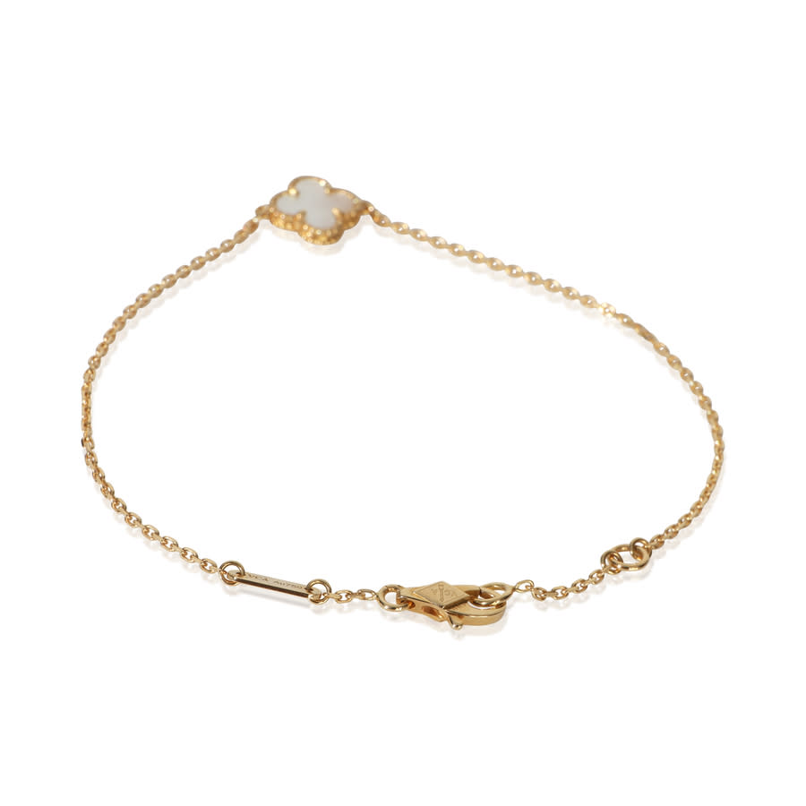 Pre-Owned Yellow Gold Mother Of Pearl Sweet Alhambra Bracelet