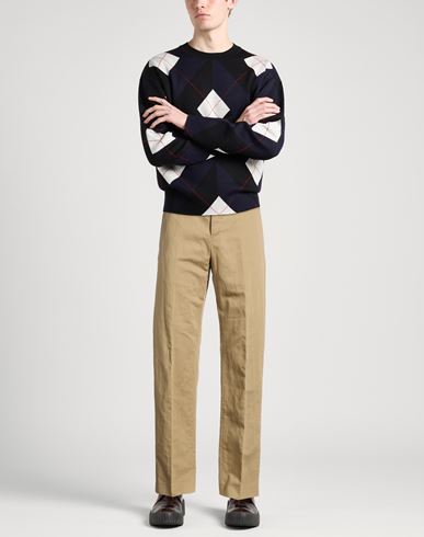 Man Pants Sand Size 40 Cotton, Linen
