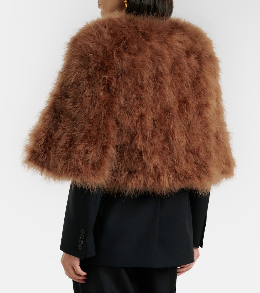 Cropped feather jacket