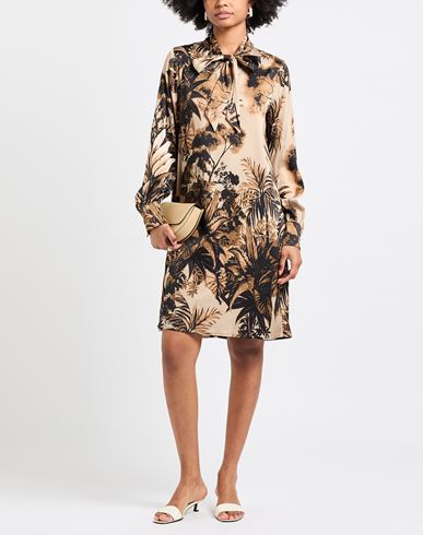 Woman Mini dress Khaki Size 6 Viscose, Elastane